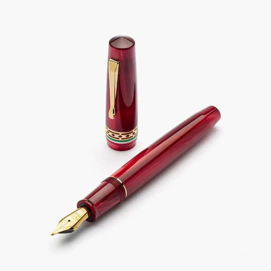 Radius Settimo Penna Stilografica Italia Rossa & Oro Edizione Limitata