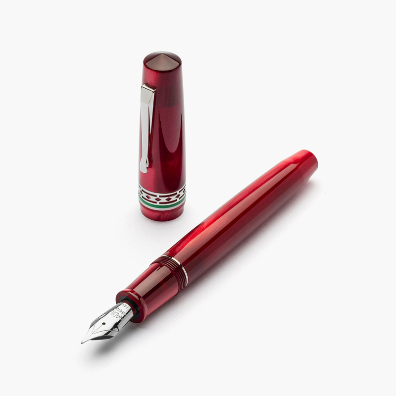 Radius Radius Settimo Fountain Pen Italia Red & Rhodium Limited Edition
