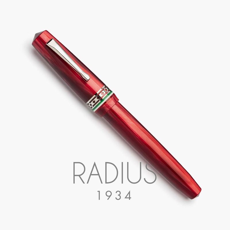 Radius Radius Settimo Fountain Pen Italia Red & Rhodium Limited Edition