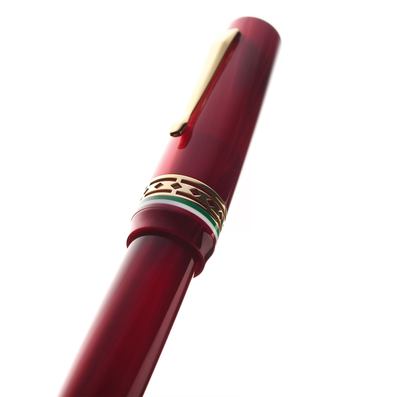 Radius Radius Settimo Penna Stilografica Italia Rossa & Rodio Edizione Limitata