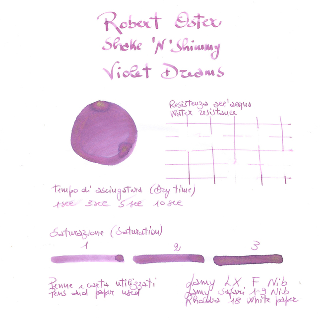 Robert Oster Shake 'N' Shimmy Violet Dreams Inchiostro 50 ml