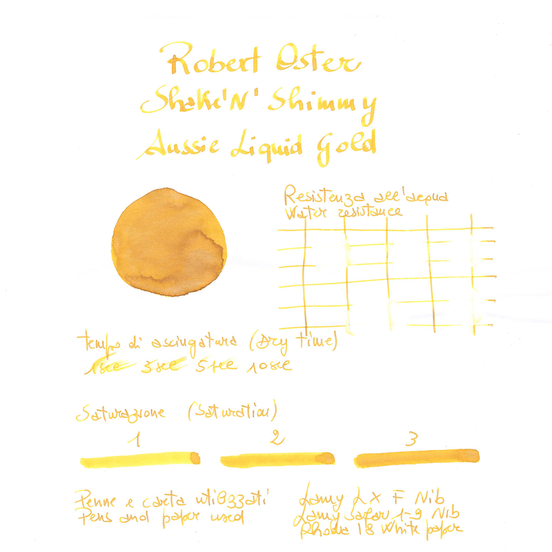 Robert Oster Shake 'N' Shimmy Aussie Liquid Gold Inchiostro 50 ml