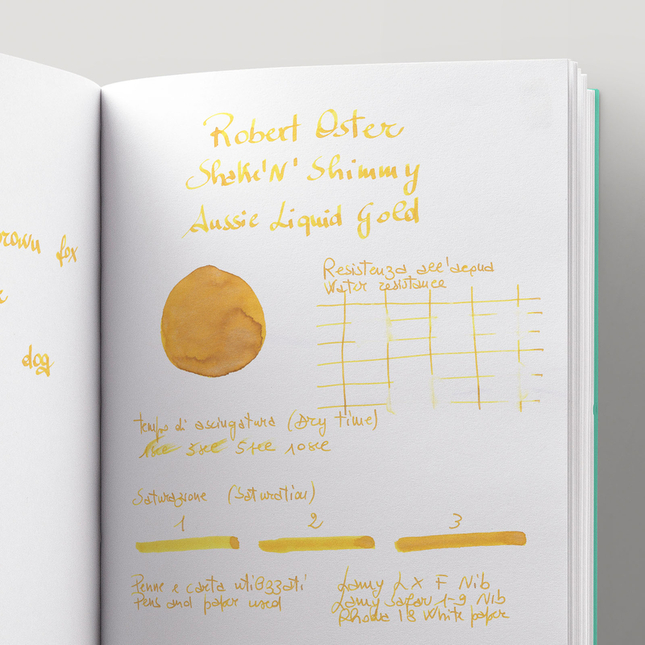 Robert Oster Shake 'N' Shimmy Aussie Liquid Gold Inchiostro 50 ml