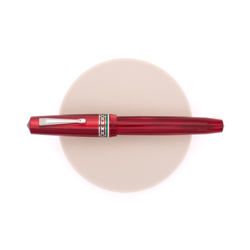 Radius Radius Settimo Penna Stilografica Italia Rossa & Rodio Edizione Limitata