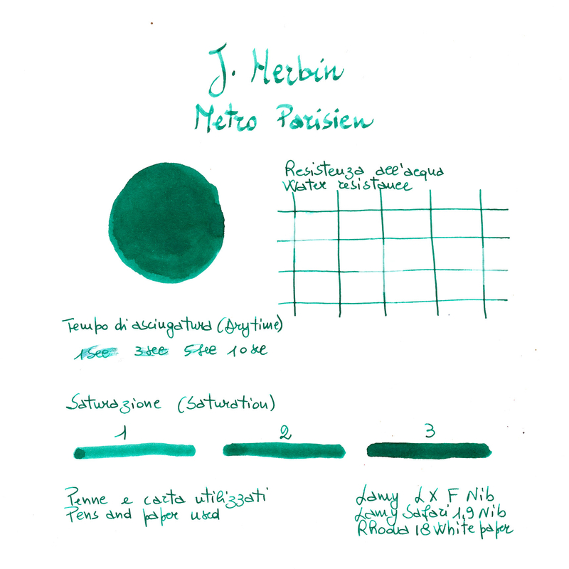 J. Herbin Herbin Paris Collection Metro Parisien 6 Ink Cartridges