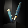 Leonardo Officina Italiana Leonardo Momento Zero Grande Pura Fountain Pen Petrol & Gold No. 8 Nib