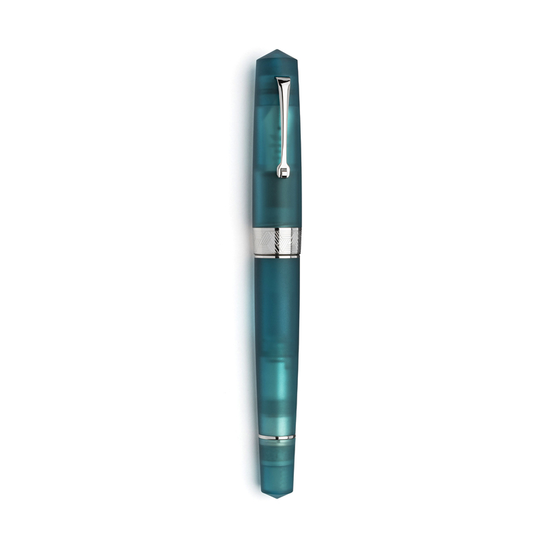 Leonardo Officina Italiana Leonardo Momento Zero Grande Pura Fountain Pen Petrol & Rhodium