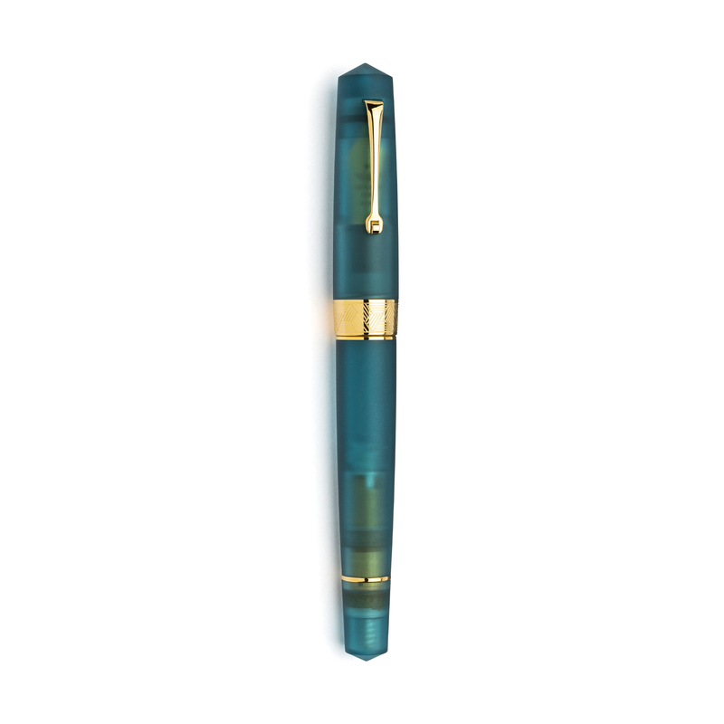 Leonardo Officina Italiana Leonardo Momento Zero Grande Pura Fountain Pen Petrol & Gold