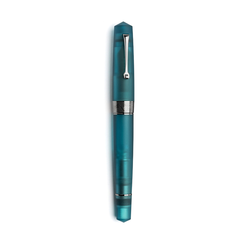 Leonardo Officina Italiana Leonardo Momento Zero Grande Pura Fountain Pen Petrol & Ruthenium 14k