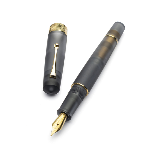 Leonardo Momento Zero Grande Pura Fountain Pen Grey & Gold