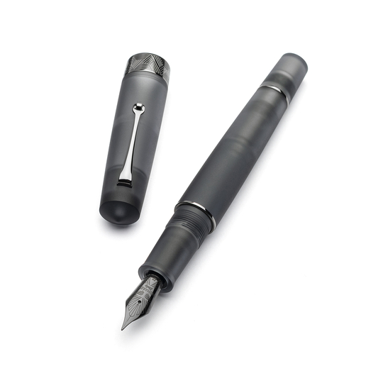 Leonardo Momento Zero Grande Pura Fountain Pen Grey & Ruthenium