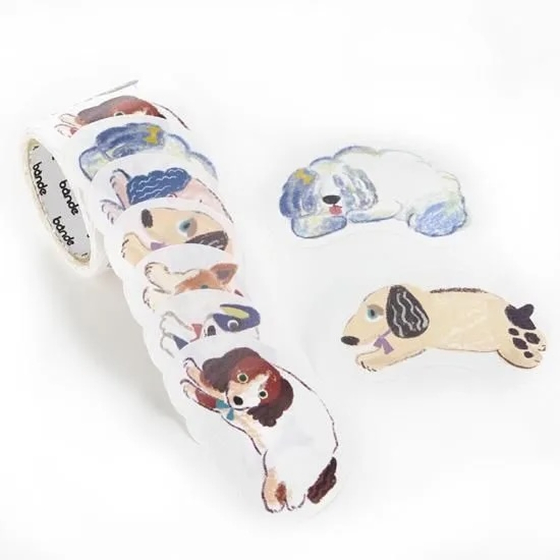Bande Bande Washi Tape Adesivo in Rotolo Scrivibile Cane che Corre