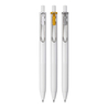 Uni Uni-ball One 0.38 mm Set di 3 Penne Gel Bianca - Argento - Oro