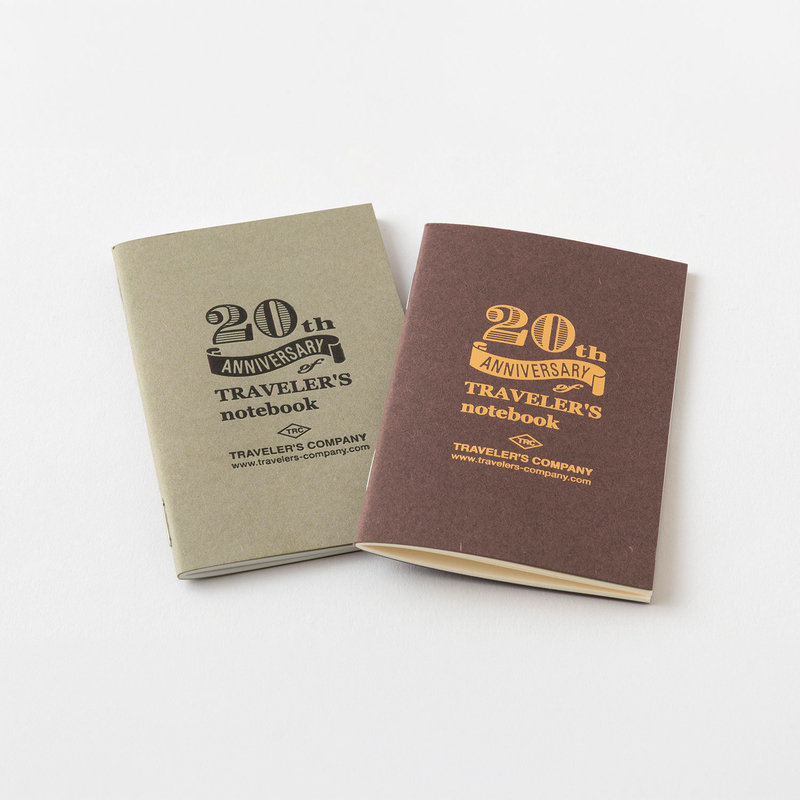 Traveler's Company Traveler's Notebook Card Size 20th Anniversary Set Marrone