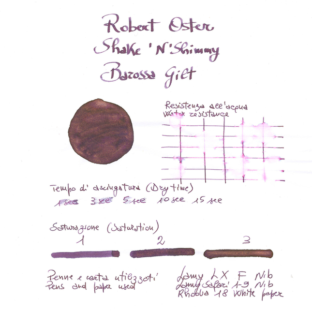 Robert Oster Shake 'N' Shimmy Barossa Gilt Ink Bottle 50 ml