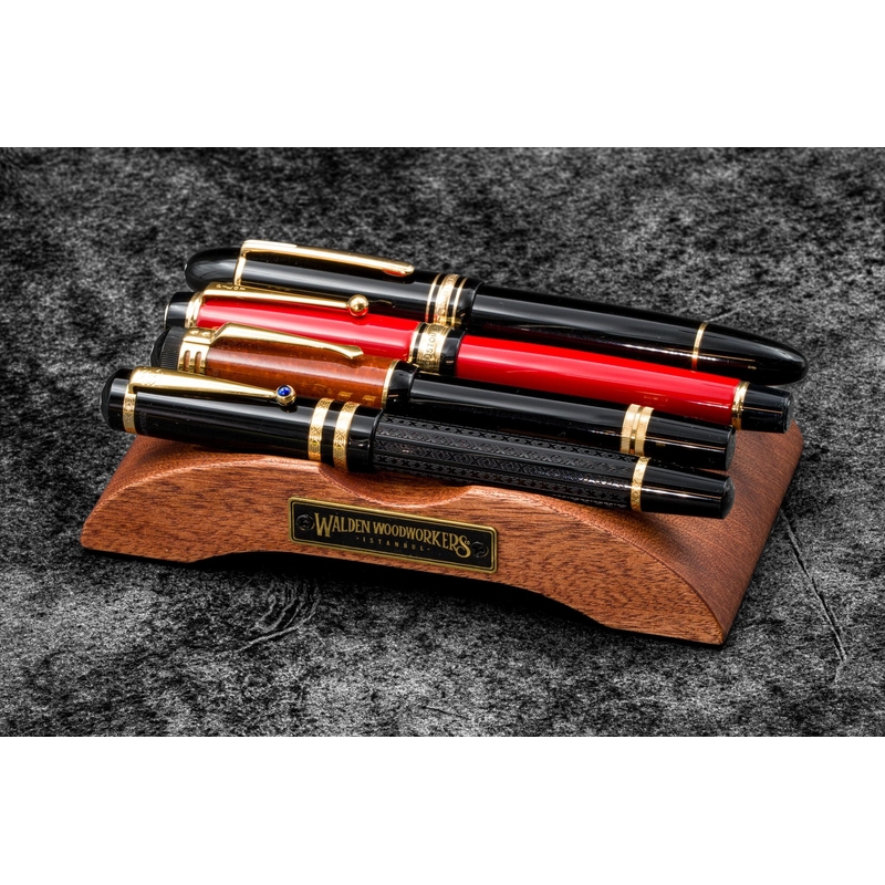 Galen Leather Galen Leather The Pen Arch Supporto Portapenne in Legno di Mogano