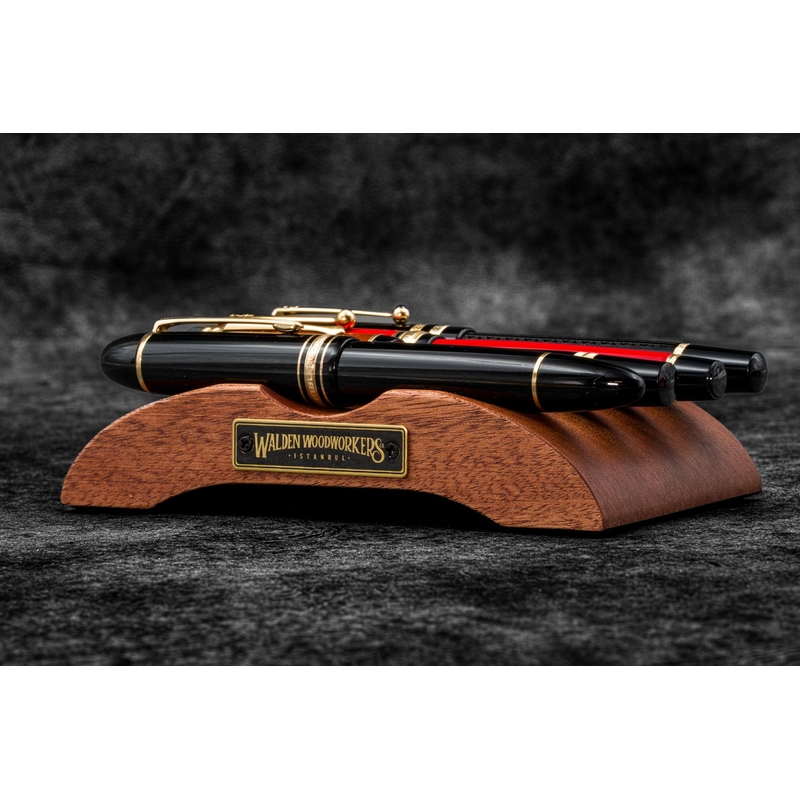 Galen Leather Galen Leather The Pen Arch Supporto Portapenne in Legno di Mogano