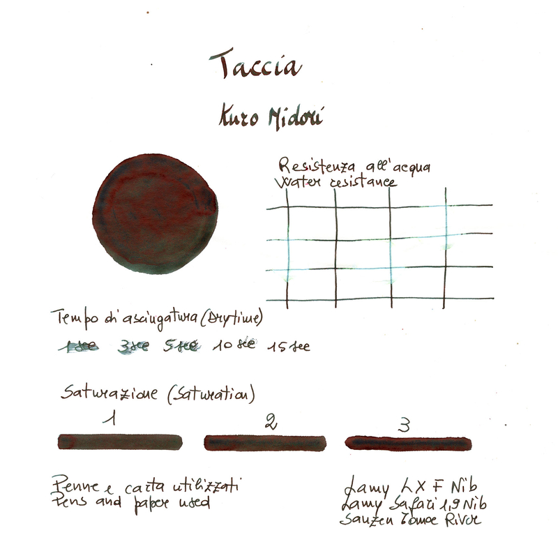Taccia Taccia Ukiyo-e Kuniyoshi Kuro Midori Ink Bottle 40 ml