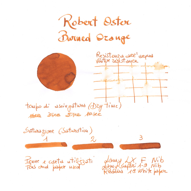 Robert Oster Burned Orange Ink Bottle 50 ml