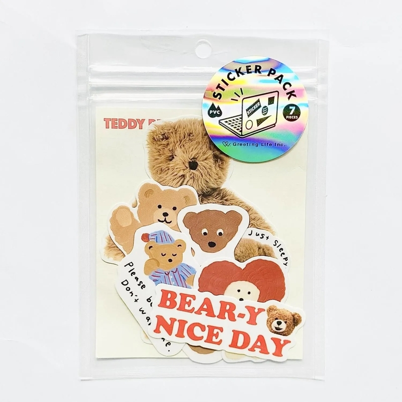 Greeting Life Greeting Life Sticker Pack Teddy Bear