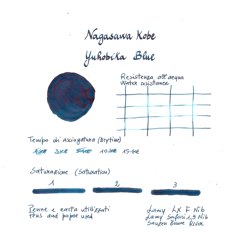 Nagasawa Nagasawa Kobe Monogatari Yuhobika Blue Ink Bottle 50 ml