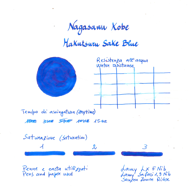 Nagasawa Nagasawa Kobe Monogatari Hakutsuru Sake Blue Ink Bottle 50 ml