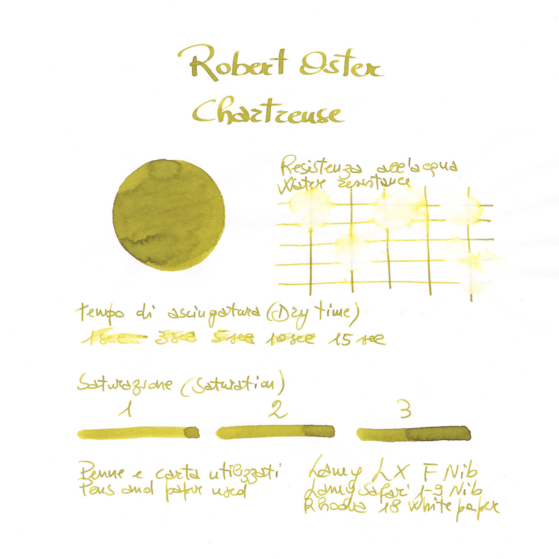 Robert Oster Chartreuse Ink Bottle 50 ml
