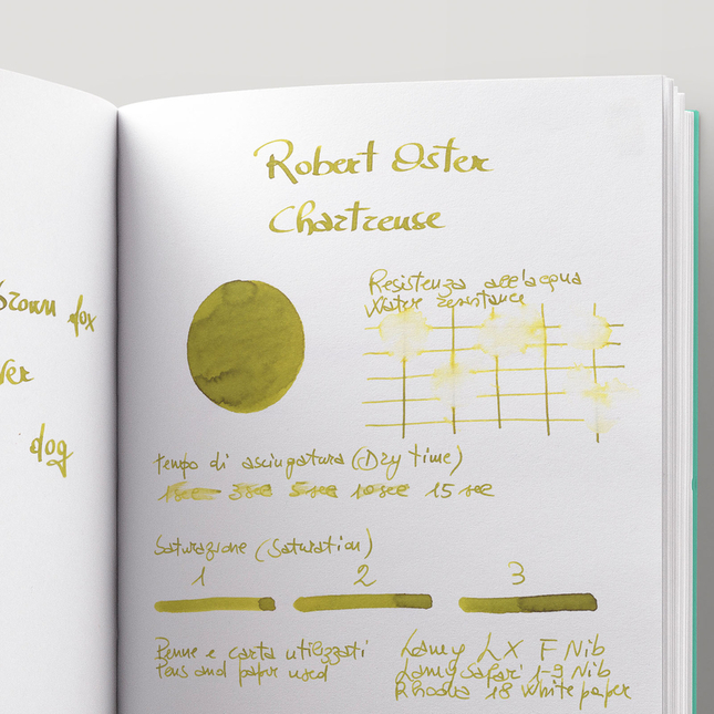 Robert Oster Chartreuse Ink Bottle 50 ml