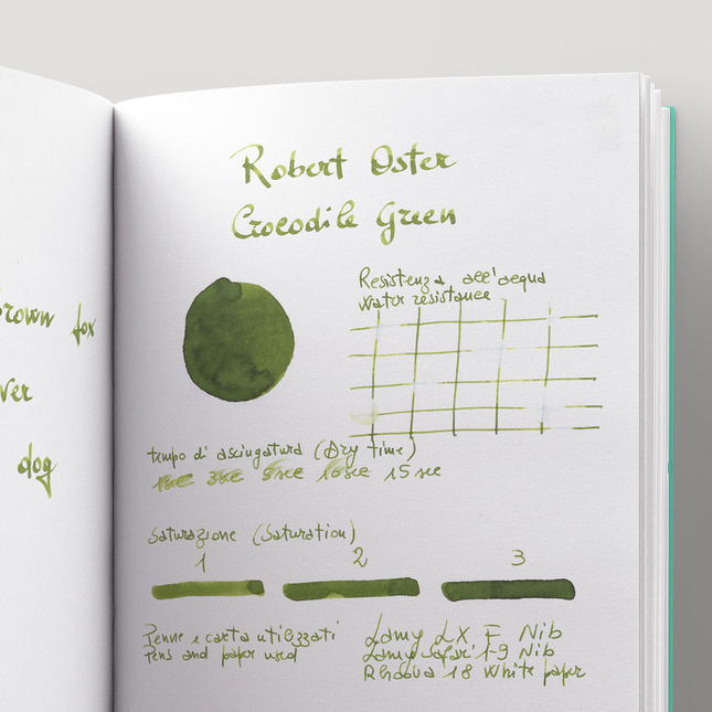 Robert Oster Crocodile Green Ink Bottle 50 ml