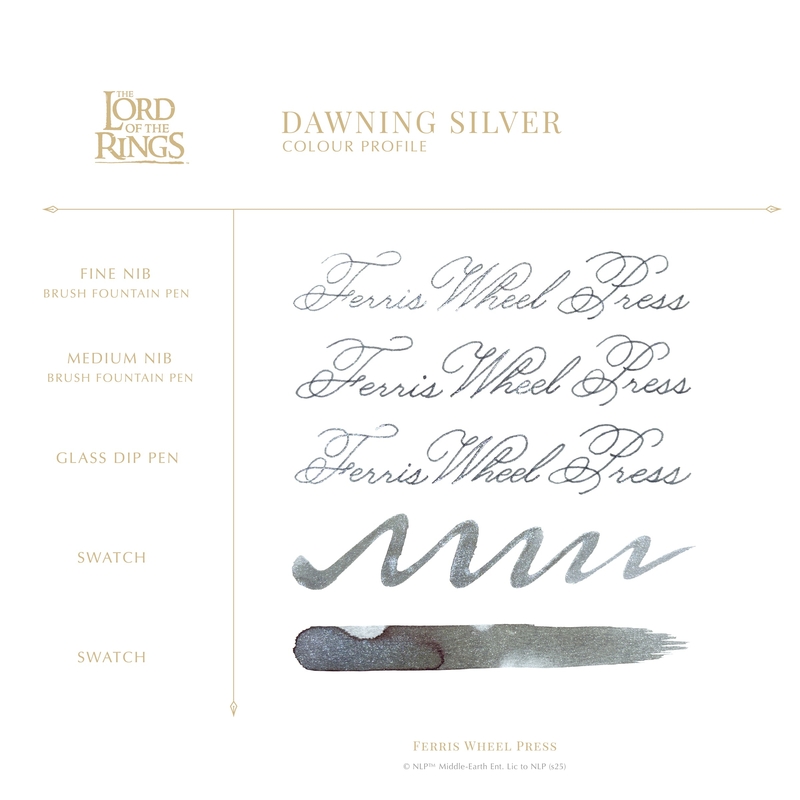 Ferris Wheel Press Ferris Wheel Press x The Lord of The Rings Dawning Silver Ink Bottle 10 ml