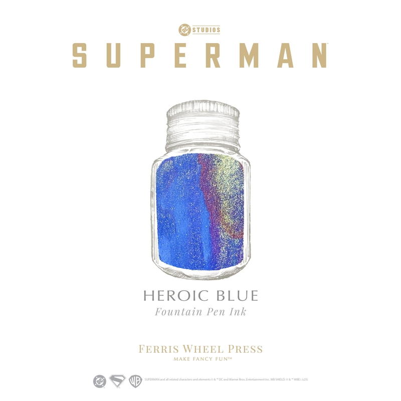 Ferris Wheel Press Ferris Wheel Press x Superman Heroic Blue Ink Bottle 10 ml
