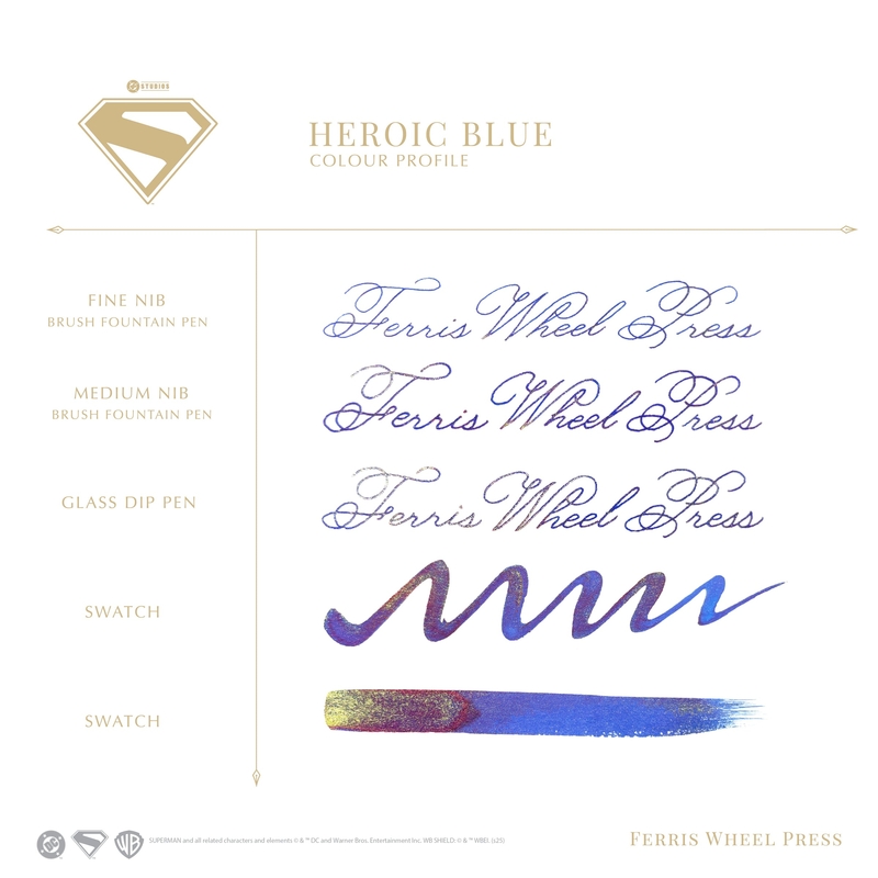 Ferris Wheel Press Ferris Wheel Press x Superman Heroic Blue Ink Bottle 28 ml