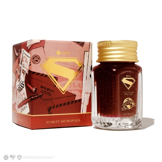 Ferris Wheel Press x Superman Scarlet Metropolis Ink Bottle 28 ml