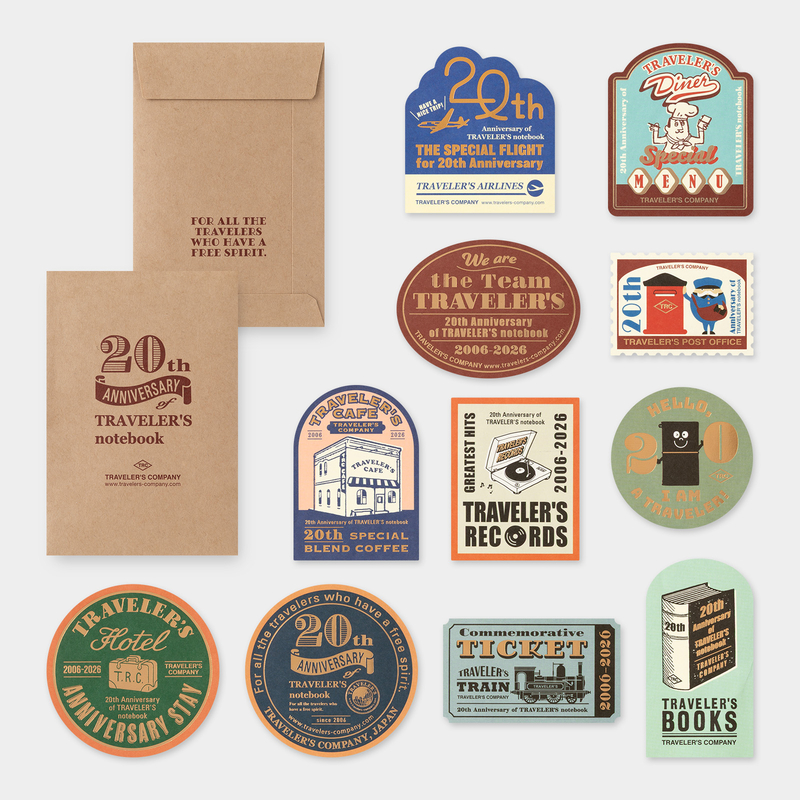 Traveler's Company Traveler's Notebook 20th Anniversary Customization Set