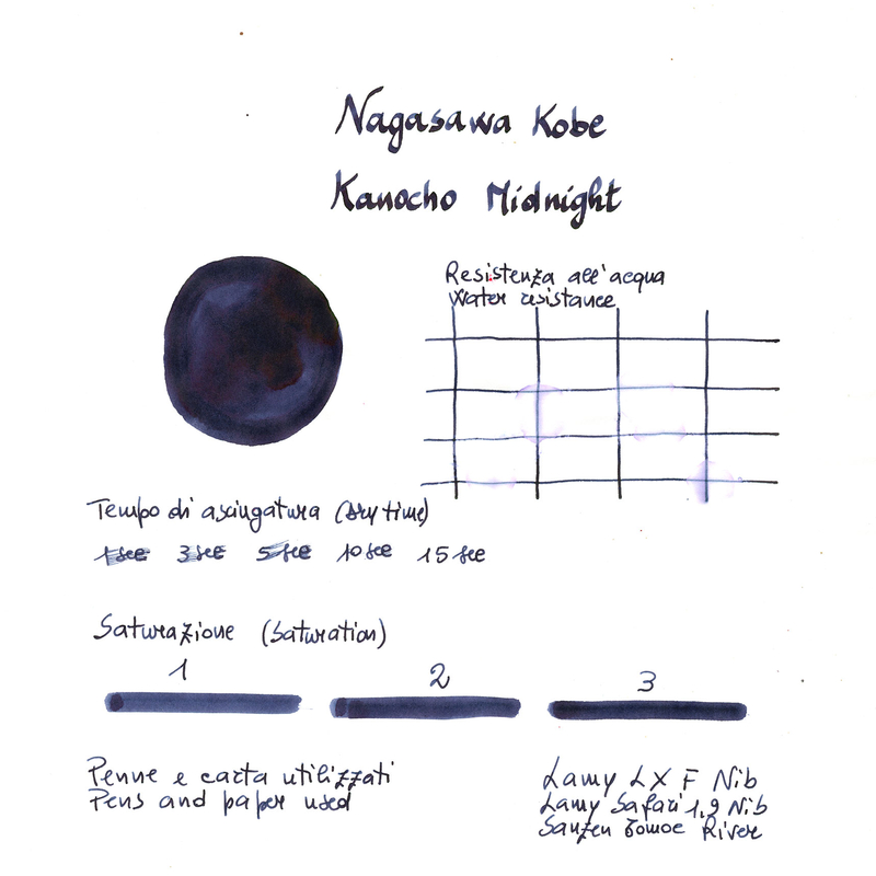 Nagasawa Nagasawa Kobe Monogatari Kanocho Midnight Ink Bottle 50 ml