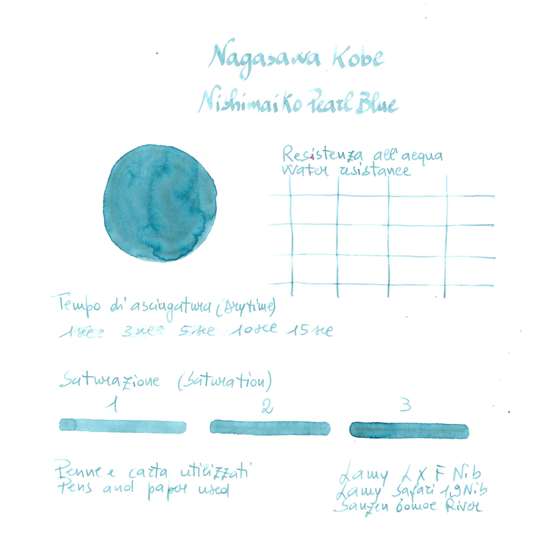 Nagasawa Nagasawa Kobe Monogatari Nishimaiko Pearl Blue Ink Bottle 50 ml