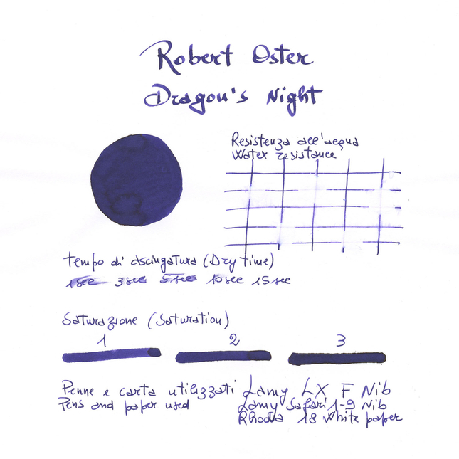 Robert Oster Dragon's Night Ink Bottle 50 ml