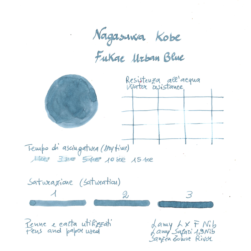 Nagasawa Nagasawa Kobe Monogatari Fukae Urban Blue Ink Bottle 50 ml
