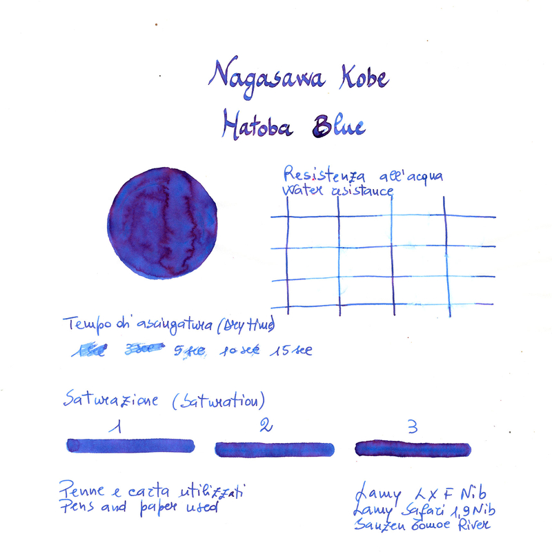 Nagasawa Nagasawa Kobe Monogatari Hatoba Blue Ink Bottle 50 ml