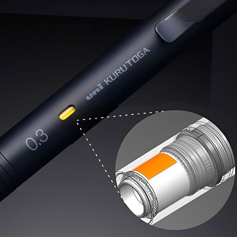 Uni Uni Kuru Toga Metal Portamine 0.3 mm Nocturne Black