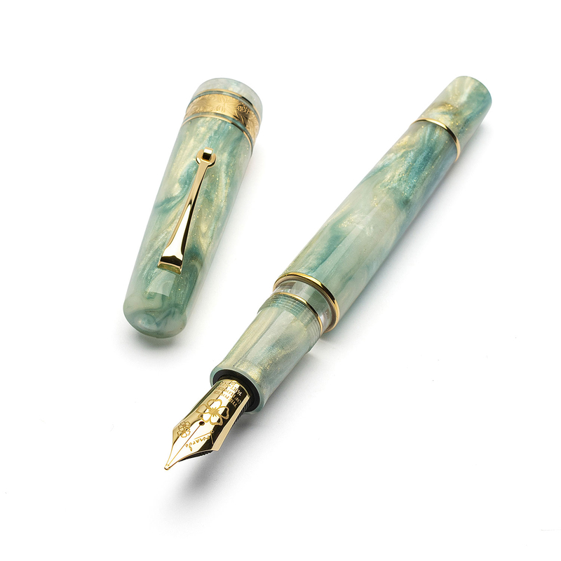 Leonardo Officina Italiana Leonardo Momento Zero Grande 2.0 Fountain Pen Hydrangea No. 8 Nib 14k Limited Edition
