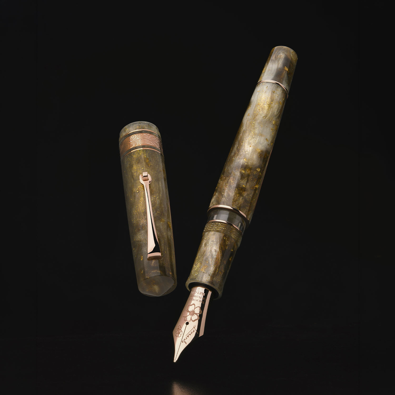 Leonardo Officina Italiana Leonardo Momento Zero Grande 2.0 Fountain Pen Chocolate Cosmos No. 8 Nib 14k Limited Edition