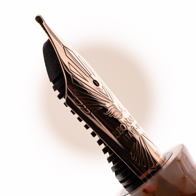 Leonardo Officina Italiana Leonardo Momento Zero Grande 2.0 Fountain Pen Chocolate Cosmos 14k Limited Edition