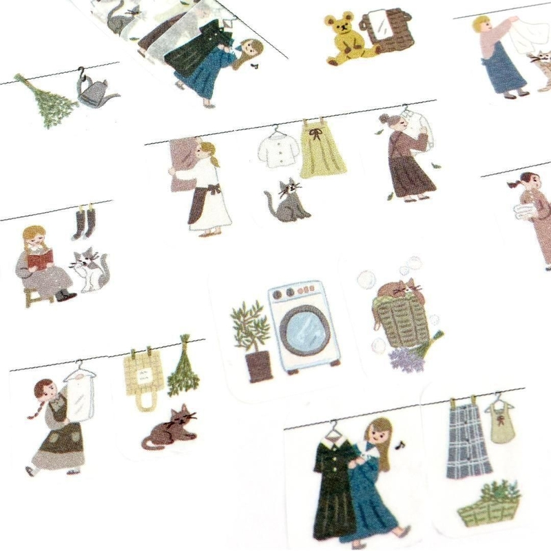Bande Bande Washi Tape Lavare Insieme: con il Gatto e Me