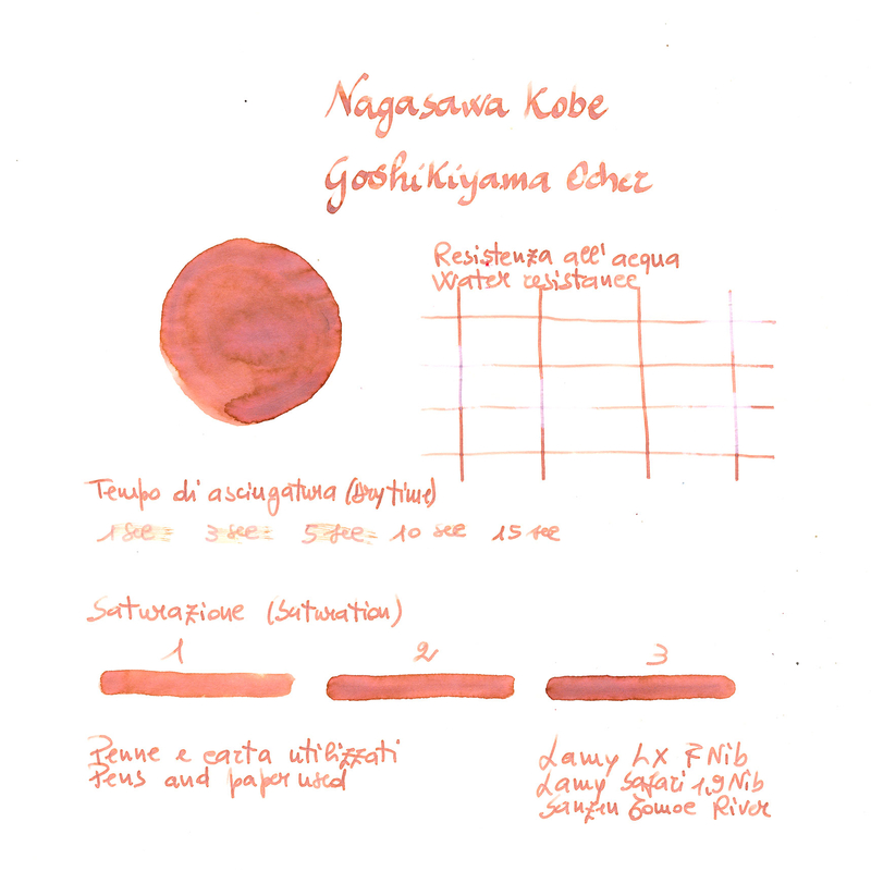Nagasawa Nagasawa Kobe Monogatari Goshikiyama Ocher Ink Bottle 50 ml