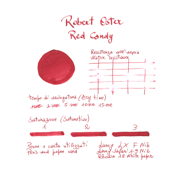 Robert Oster Red Candy Ink Bottle 50 ml