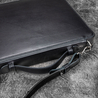 Galen Leather Galen Leather Compendium Bag Zippered Folio A4 Black