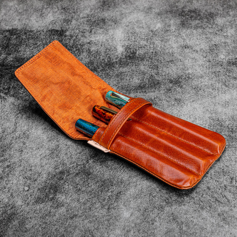 Galen Leather Galen Leather x Nock Co. Lookout Pen Case Deep Cognac