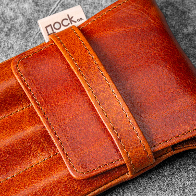 Galen Leather Galen Leather x Nock Co. Lookout Pen Case Deep Cognac