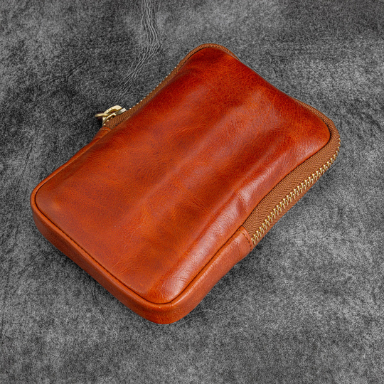 Galen Leather x Nock Co. Sinclair Pen Case Deep Cognac